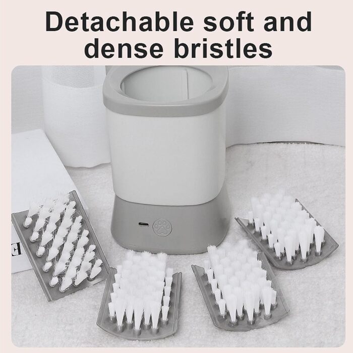 Електрична мийка для лап собак Fockety, автоматичний очищувач лап для цуценят, перезаряджається, білий, для собак та котів середніх розмірів