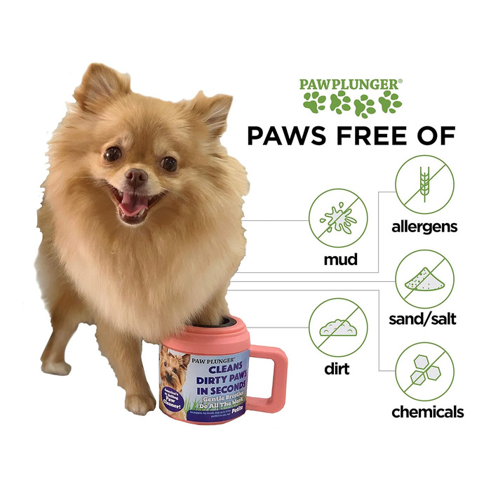 PawPlunger PAW170 - мийка для лап собак, чорний колір, середній розмір