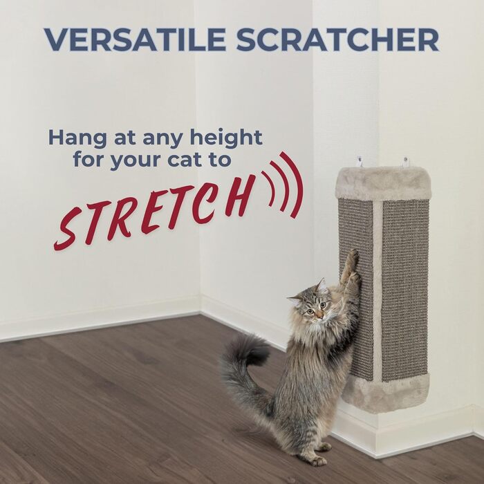 Кігтеточка Trixie для кутів кімнати, 32x60 см, сіра/світло-сіра