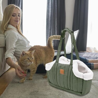 Трансформер для тварин: переноска для собак та котів, зелена, для прогулянок та подорожей
