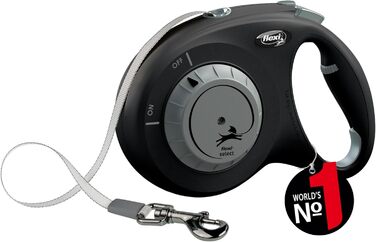 Flexi Select повідок для собак, чорний, 7 м, регулювання 0-7 м, до 25 кг