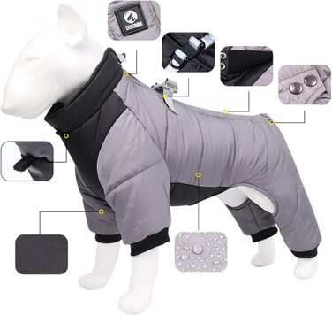 Тепла водонепроникна жилетка для собак на зиму (жовтий, XXL)