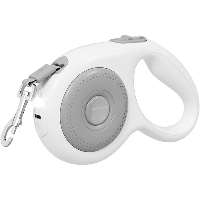 Висувна поводок для собак, 5м, міцний нейлоновий поводок з LED-підсвічуванням, безпечна заплутуванням, висувний поводок для собак маленьких та середніх порід вагою до 50кг