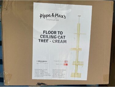 Кігтеточка-деревце Kratzbaum Deckenhoch XL (215-280см) - регульована висота, іграшковий комплекс для котів (бежевий)
