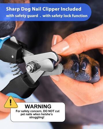 Електричний точило для кігтів собак YABIFE, 3 швидкості - безпечна та тиха обробка кігтів для собак та котів