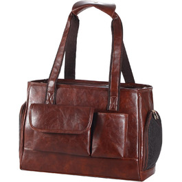 Сучасна переноска для тварин з екошкіри, схвалена авіаперевізниками, з кишенями, для котів та собак