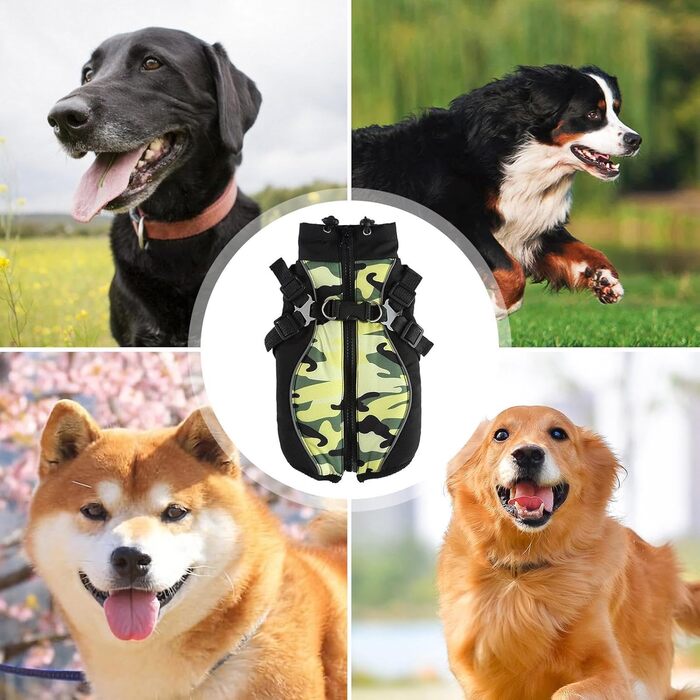 Водонепроникний зимовий одяг для собак та цуценят | Зимовий одяг для собак | Зимовий одяг для собак з світловідбиваючими смугами для маленьких, середніх та великих собак