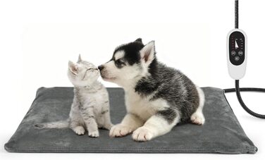 Електричний підігрівач для кота та собаки NICREW, 40x45 см, з антигризунковою обмоткою, бежевий, 30 Вт, регульована температура