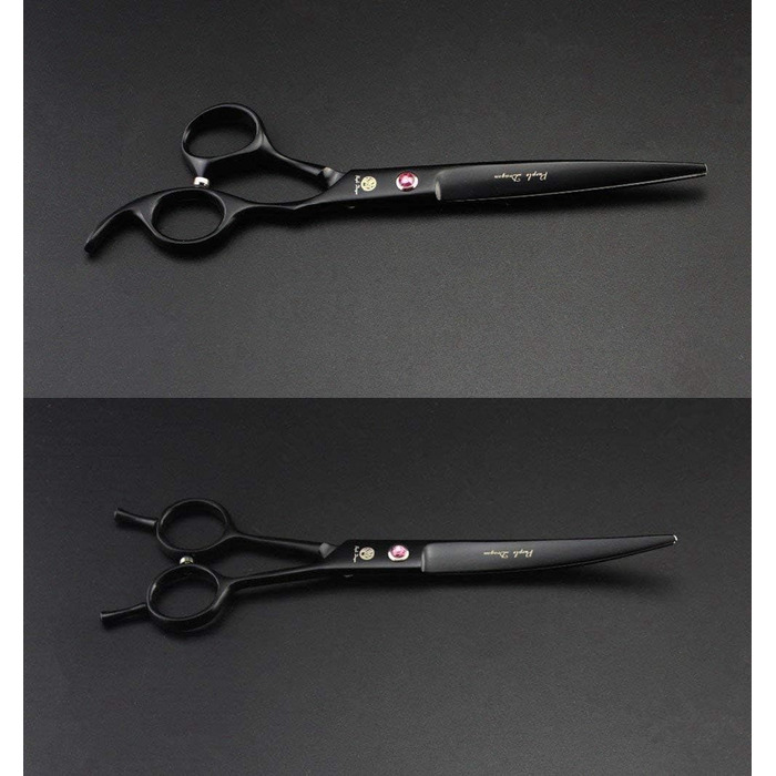 Набір професійних ножиць для грумінгу собак Purple Dragon 7.0 дюймів, 3 шт. з декором зі стразів