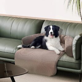 Килимок для собак Johnear: м'яке ліжко-подушка для захисту дивану, великий, середній, маленький, 110x105x15 см, бежевий