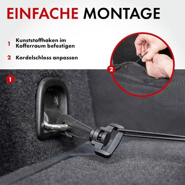 Захист вантажного простору Walser, килимок для захисту бампера та багажника, чорний 80x64 см