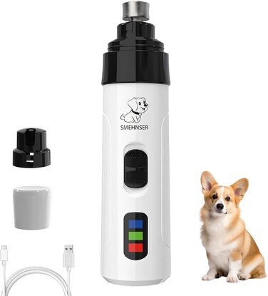 Електричний точило для кігтів домашніх тварин, для собак та котів, тихий, з алмазним насадженням