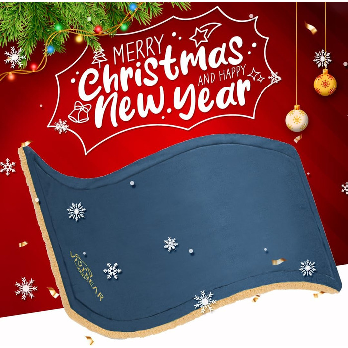 Килимок для собак, ліжко для великих собак Comfy - миючий, плюшевий, стильний, 110x70 см, блакитний