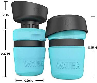 Турботрінка для собак SZRWD, 520 мл: портативна пляшка для води без BPA, для подорожей та прогулянок