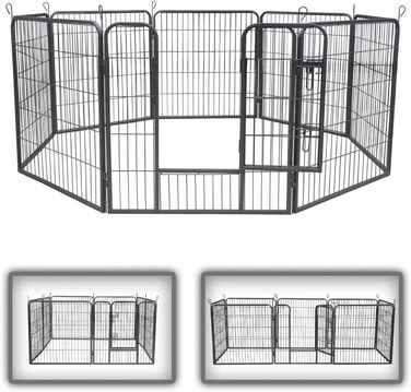 Клітка для цуценят Zoomundo, вольєр для тварин, огорожа для цуценят, 8-кутна, L