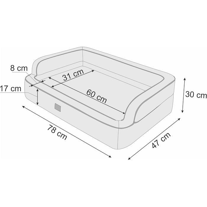 Ліжко для собак та котів, зручне та знімний чохол, коричневе, XXL (117x79 см)