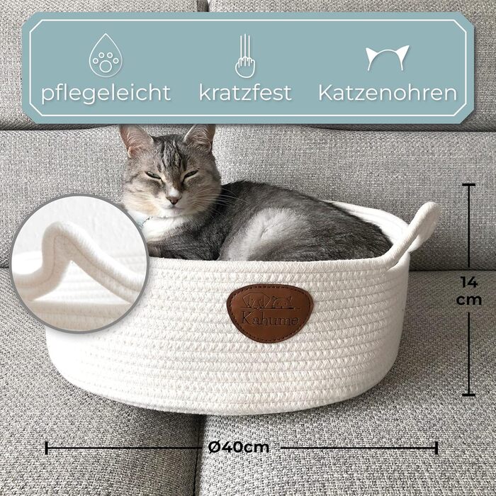 Квіткове ліжко для кота, лежанка з бавовняних мотузок, ECO лежанка для кота, лежанка для собак, ліжко для кота, місце для сну, лежанка для домашніх тварин, біле котяче ліжко