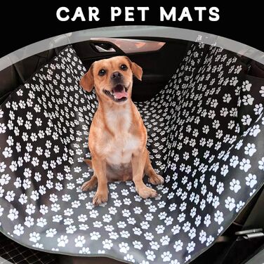 Чохол на заднє сидіння автомобіля для собак, водонепроникний, антиковзкий, універсальний, з принтом лапки