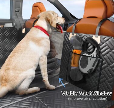 Захисний чохол на сидіння автомобіля для собак, універсальний, чорний, з отворами для ременів безпеки, для SUV/Auto/Вантажівка, ромбічний