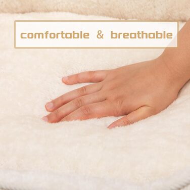 Килимок для котів та собак Hollypet, м'який лежак для тварин, 55x45x15 см, бежевий