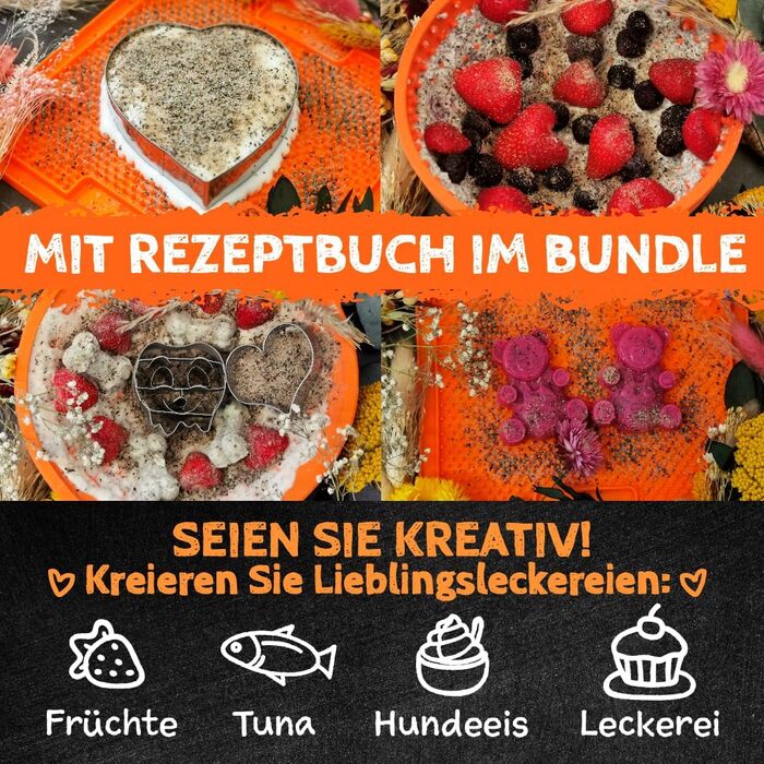 Набір для догляду за зубами собак QCHEFS: зубні нитки та килимок Lickimat Buddy для профілактики зубного каменю та запалення ясен