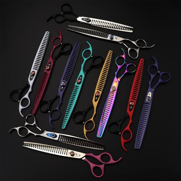 Ножиці для грумінгу домашніх тварин 8 дюймів, для собак та котів, з зубчастими лезами