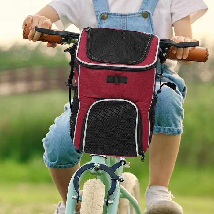 Транспортна коробка для собак FONDOTIN: рюкзак для маленьких собак з віднімним плечовим ременем, дихаюча сітка, складна та міцна для подорожей та активного відпочинку