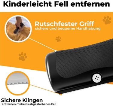 Бурштук Fellwunder для собак: щітка для видалення шерсті, гребінець проти випадіння шерсті, підходить для всіх типів шерсті, м'який інструмент (1 шт.)