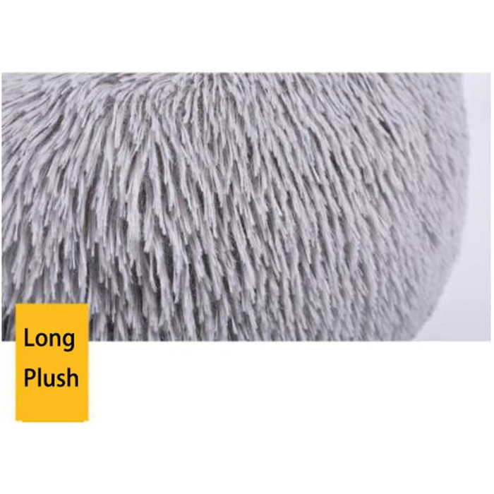 М'яке лежанка для собак у вигляді пончика, коричнева, 50-100 см. Лежанка-гніздо для собак та котів, миється.