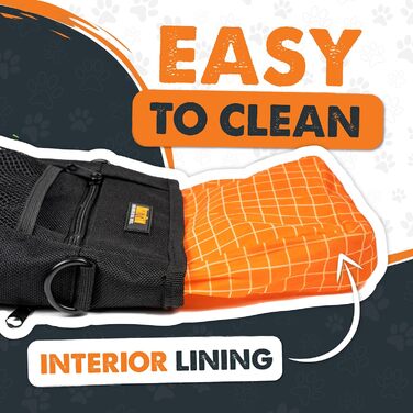 Футляр для ласощів Mighty Paw для собак, 2.0 | Сумка для тренування собак - Лотік для собак - Пет тренінг, сумка для ласощів з ремінцем - Магнітна застібка (Помаранчевий/Чорний)