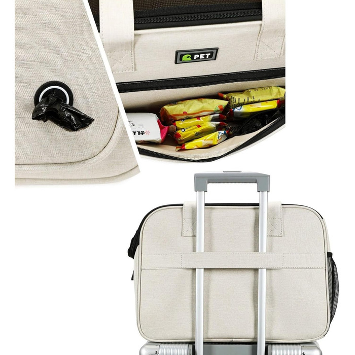 Дихаюча переноска для собак та котів з регульованими ручками - зручна переноска для маленьких тварин для подорожей, прогулянок та покупок