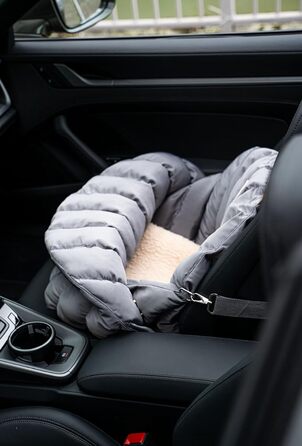 Сучасна переноска для собак Flying Dog Baily 3-в-1: сумка, автокрісло та переноска для маленьких собак до 10 кг (сіра)