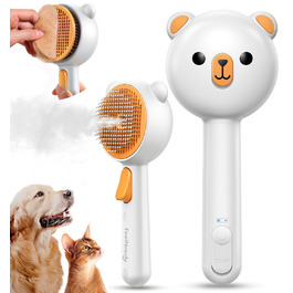 Щітка для котів FEELNEEDY з парою, USB-зарядка, для довгої та короткої шерсті, 2 швидкості, оранжева