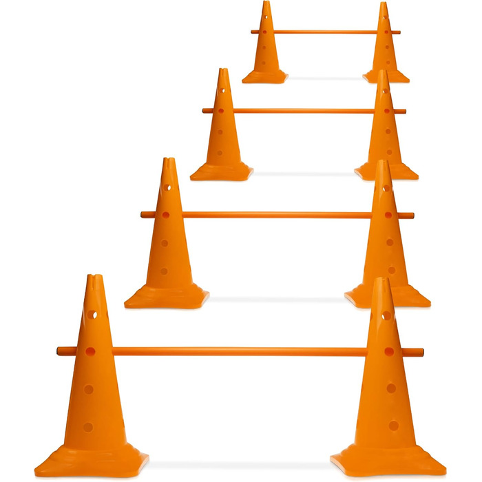 Набір перешкод для аджиліті SPORTIKEL24 – 4 шт. (100 см) – для собак, коней, дітей – оранжевий