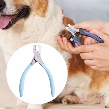 Ножиці для догляду за кігтями тварин, інструмент для стрижки кігтів, аксесуари для грумінгу, сталевий колір (блакитний)