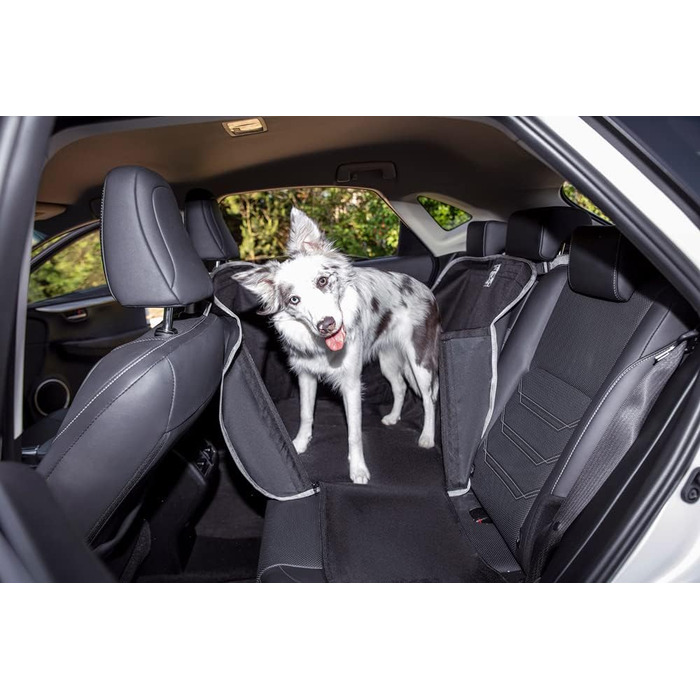 Накидка на сидіння автомобіля для собак - чорна, водовідштовхувальна, антиковзаюча, захист від бруду та подряпин, для собак середніх та маленьких порід, цуценят