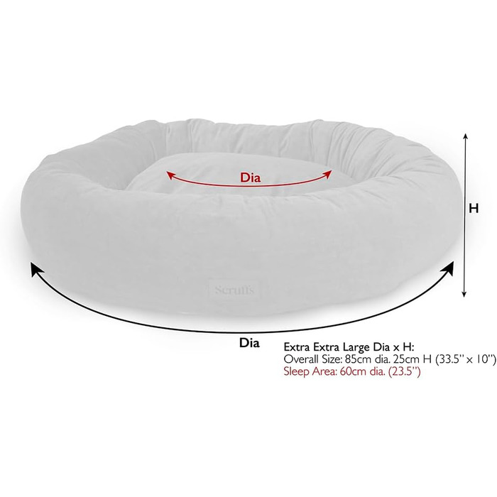 Ошатрівка Scruffs Oslo Ringbett, 55 см (сірий камінь, XXL)