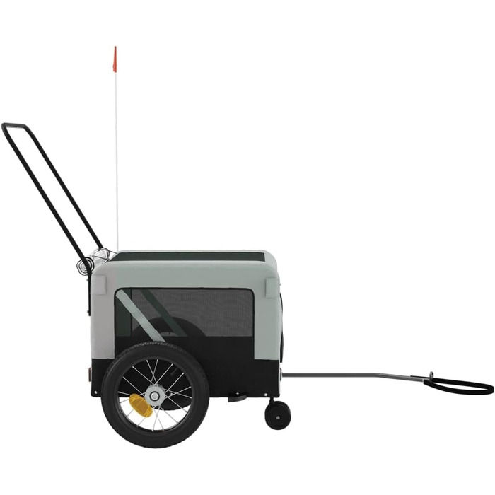 Фahrрадна причіп для собак від vidaXL, 120 x 54.5 x 53 см, сірий