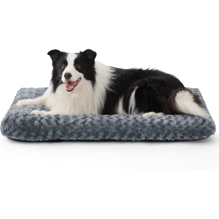 Крісло-лежанка для собак великих порід BEDSURE - 101x65x8 см, сіре, з антиковзним покриттям