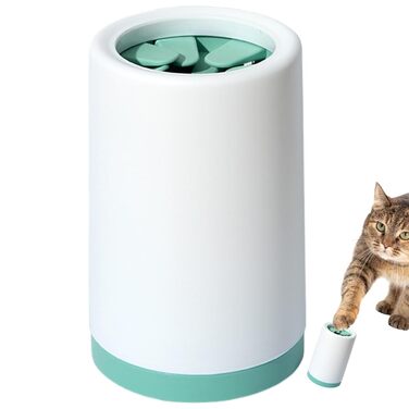 Мийка для лап собак - очищувач лап для собак, без розливання, для брудних лап, машина для миття лап, щітка для собак, м'яка, висока ефективність, велика (зелений, маленький)