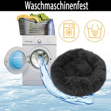 Ортопедичне круглі ліжко для собак XL: м'яке, кушетка з Memory Foam для великих собак (Лабрадор, Граунд). Можливість прання. Сірий колір.