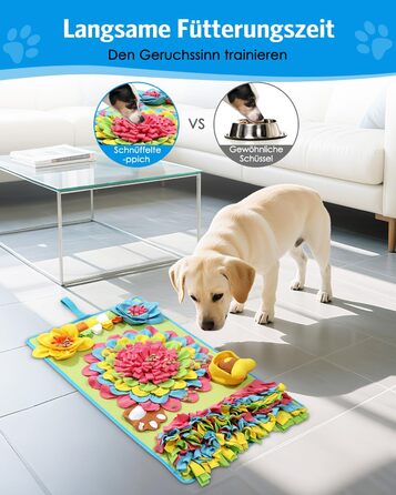 Килимок для собак Brifit для інтелектуальних ігор 78 x 48 см, іграшка-головоломка для малих та середніх собак, миється, тренувальний килимок, проти нудьги, стимулює інтелект