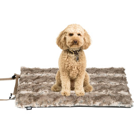 Водонепроникна лежанка-декка для собак HS-Hundebett M 65x95 см, прана, для дому і подорожей, 3 см наповнення, тауп, вироблено в Німеччині