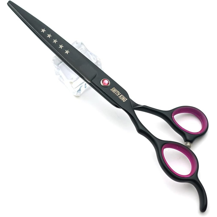 Набір професійних собачих ножиць для грумінгу 5 шт. (прямі, витончені, зігнуті, для джгутів, гребінець) для правші та лівші, чорний
