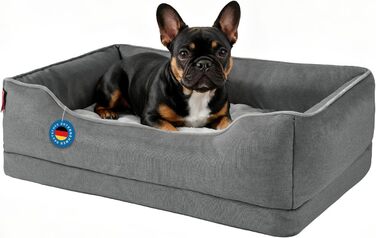 Ортопедичне ліжко для собак Zedelmaier, 90x68x25 см, велике та середнє, з водонепроникним покриттям, знімний чохол, зручне, антикіготок