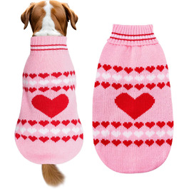 Теплий в'язаний зимовий пуловер для собак з коміром-горловиною, підходить для котів та цуценят, розмір Small