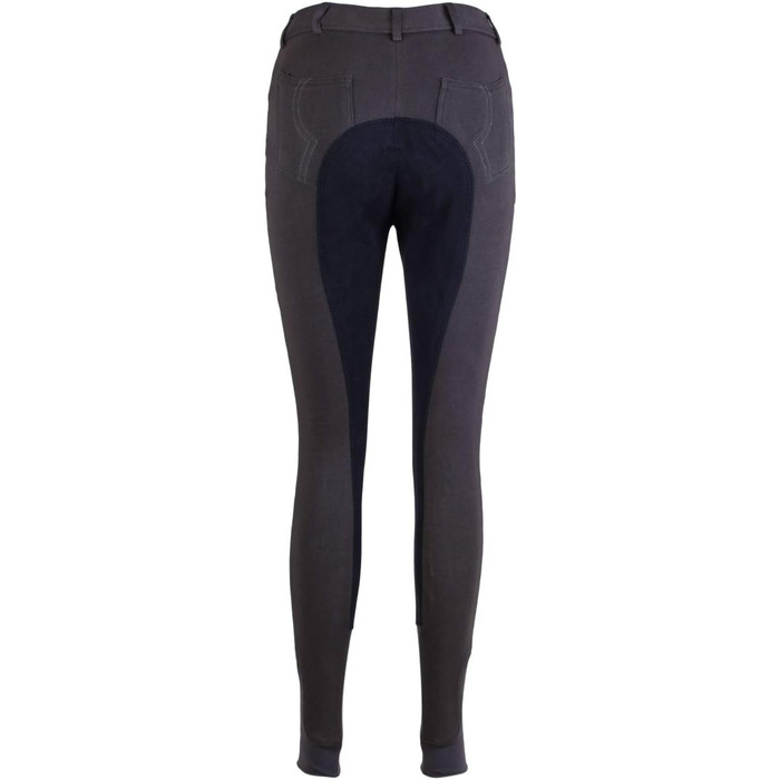 Жіночі штани для їзди верхи RL24 Vollbesatz Flex BASICLINE (36, темно-сірий/чорний)