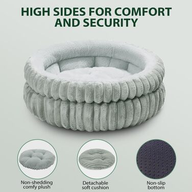 Килимок для котів ODIWEN 50x50 см, м'який, сірий - зручне ліжко для котів та маленьких собак