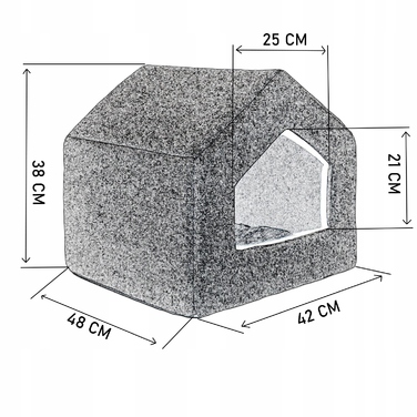 Будиночок для собак та котів L CLAW з м'яким хутром