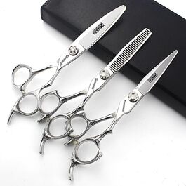 Професійний набір ножиць для стрижки волосся (3 шт.) - професійні ножиці для стрижки, ножиці для вирівнювання, ножиці для моделювання, для перукарів